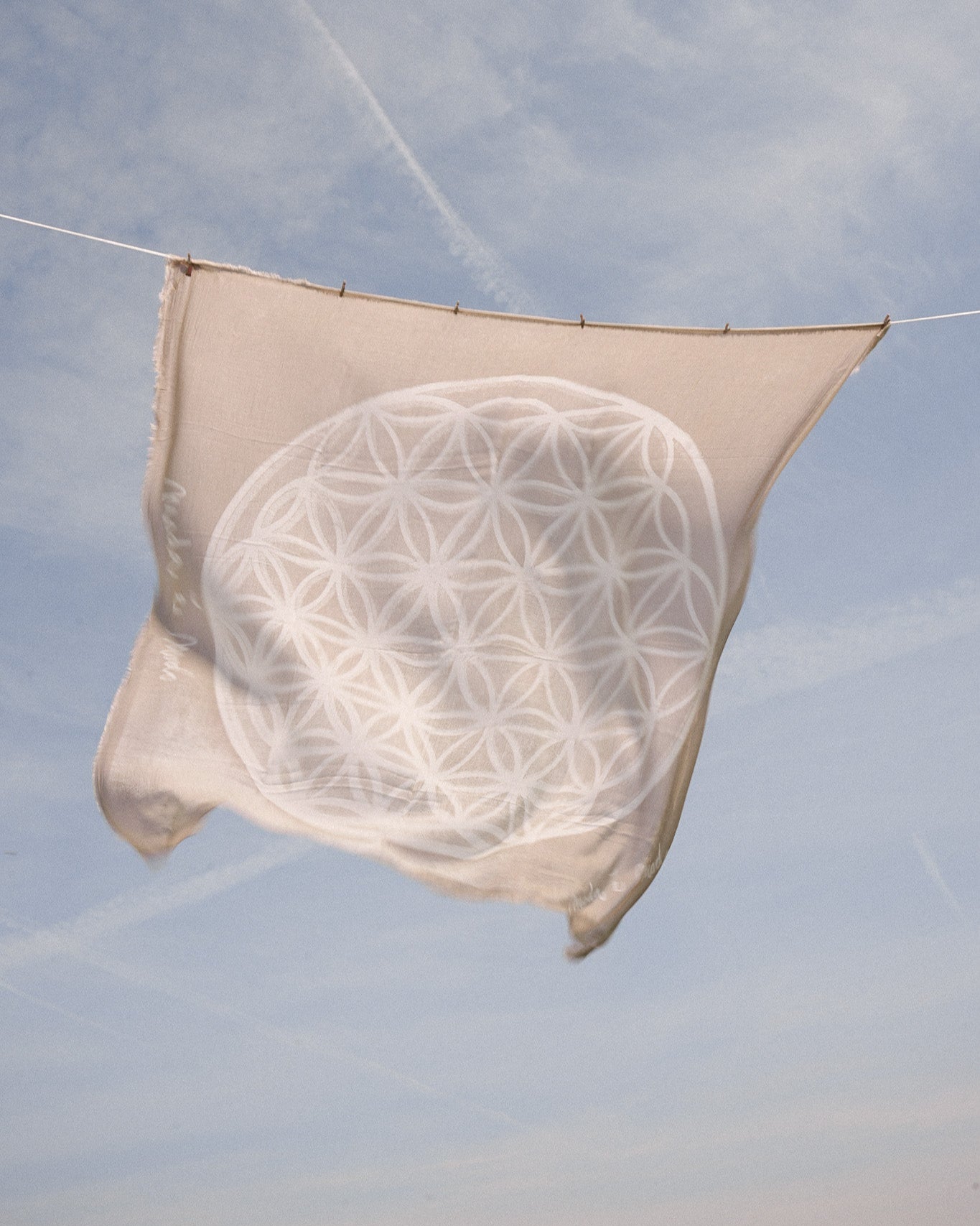 Scialle Fiore della Vita Beige