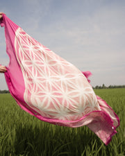 Scialle Fiore della Vita Fuxia